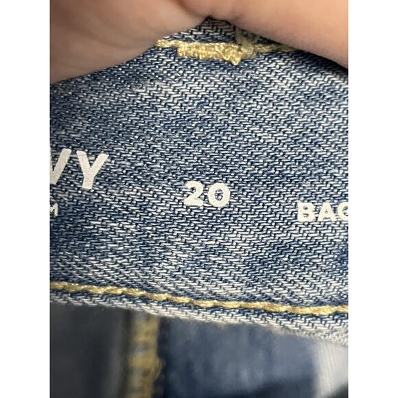 Old Navy Jeans Womens 20 Blue Mid-Rise Baggy Wide Leg Drapey Denim Cargo Pockets - Picture 11 of 16